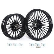 Fat Spoke 21x3.5 18x5.5 WHEELS Single Disc for Harley Dyna Low Rider FXDWG Wide Glide