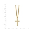 thumbnail image 2 of Stainless Steel Polished Yellow Ip-Plated With Cz Cross 20In Necklace (20 X 14.61) Made In China srn2688gp-20, 2 of 2
