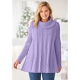 thumbnail image 5 of Woman Within Plus Size Cowl Neck Cable Knit Swing Sweater, 5 of 5