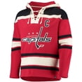thumbnail image 2 of Men's '47 Alexander Ovechkin Red Washington Capitals Player Name & Number Lacer Pullover Hoodie, 2 of 4