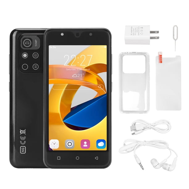 Teléfono móvil de 5 pulgadas para Android 10, 4GB de RAM, 32GB de ROM, MTK6889, Deca Core, 4900mah, 2400x3088, cámara frontal de 5MP, cámara trasera de 13MP, enchufe de 100-240V para EE. UU.