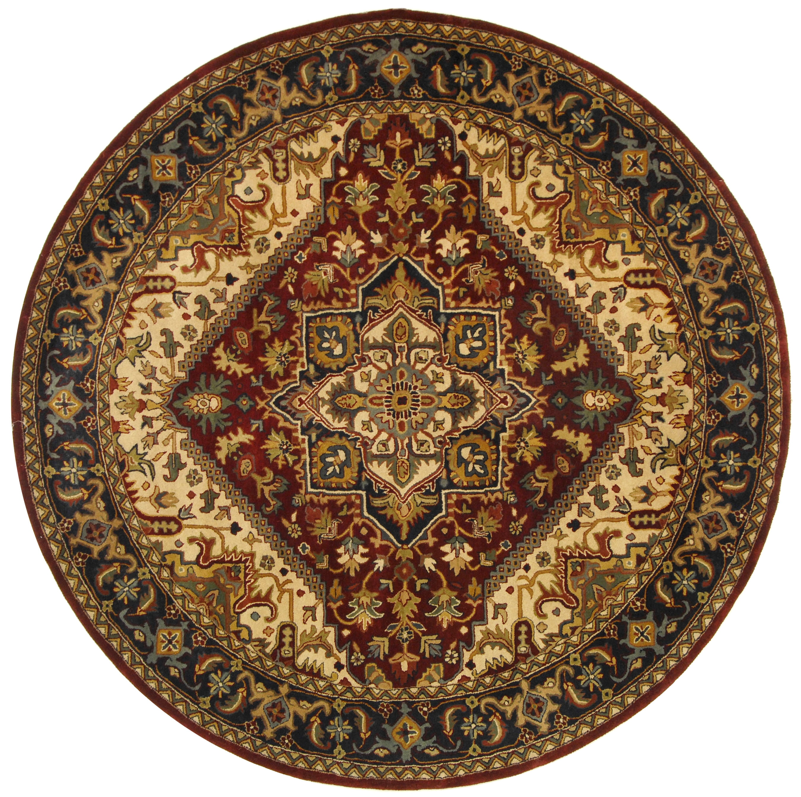 SAFAVIEH Classic Tatyanna Floral Bordered Wool Area Rug, Multi/Red, 6 ...