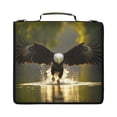 thumbnail image 6 of ALAZA Zipper Binder Eagle Flying Pattern 2 inch 3 Ring 500 Sheet Capacity Trapper Keeper File Folder Organizer Bag, 6 of 8