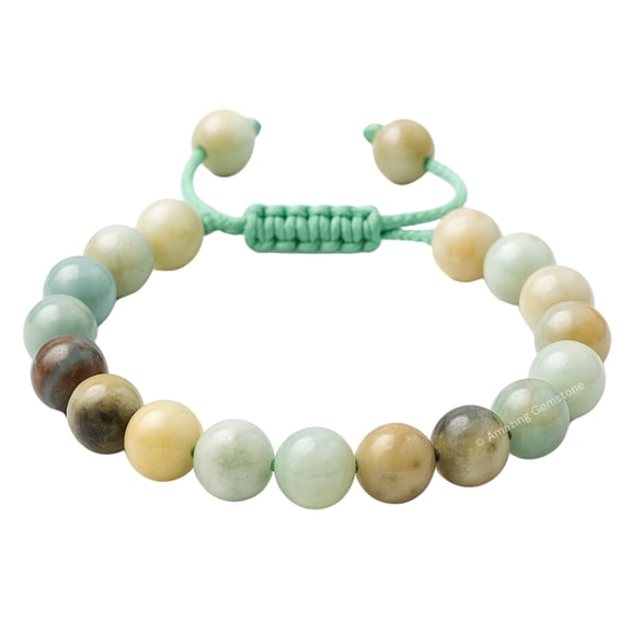 Max Amazonite Crystal Bracelet - 8mm Beaded Bracelet and Healing Stones