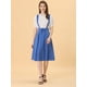 thumbnail image 5 of INSPIRE CHIC Vestido General De Cintura Elástica Con Tirantes Y Tirantes Para Mujer Azul XL, 5 of 5