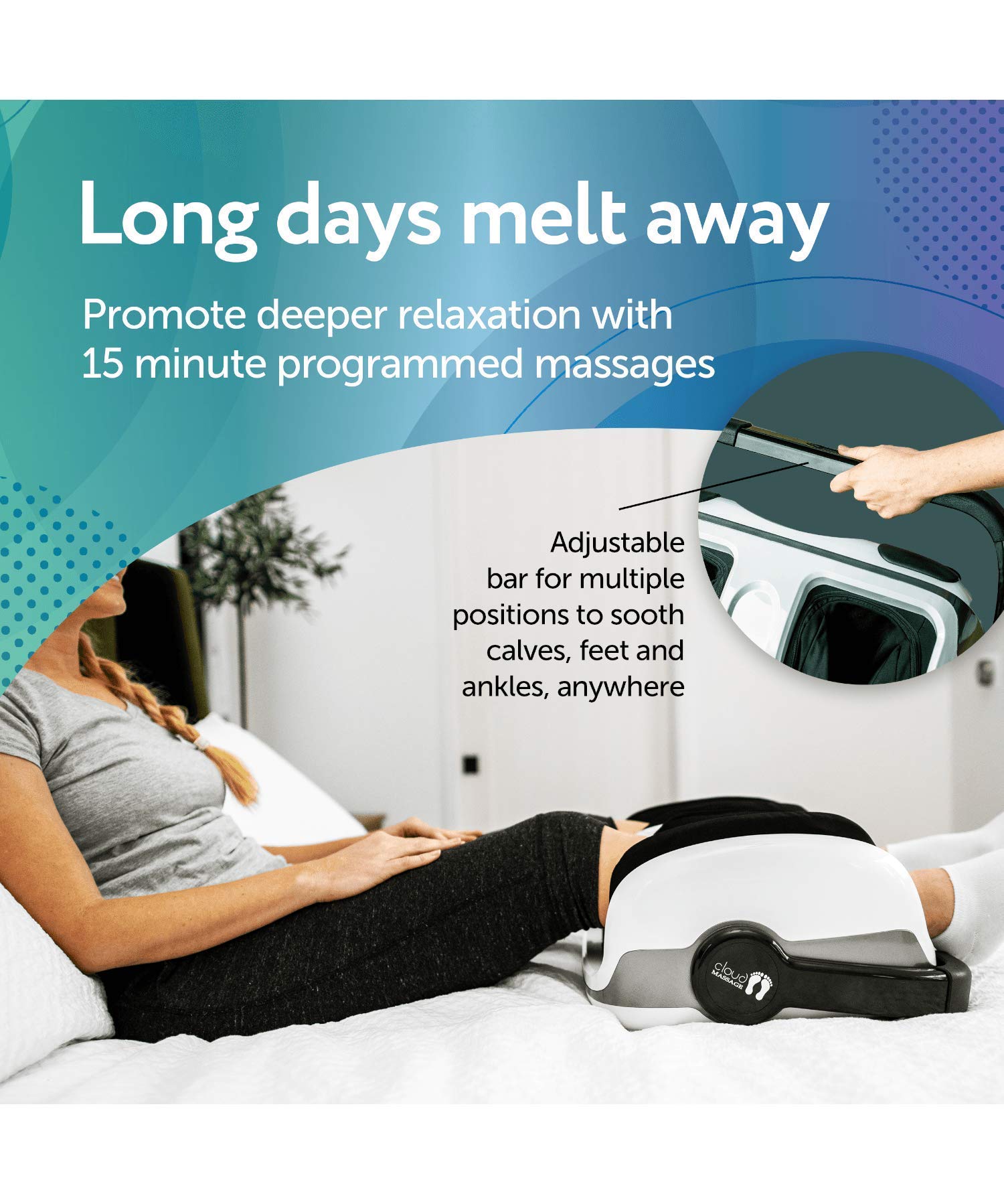 Cloud Massage Shiatsu Foot, Ankle & Calf Cloud Massager - Deep Kneading with Heat Therapy - image 2 of 7