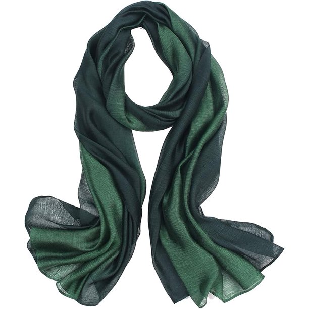 Bufanda de mujer, bufanda de cuello, bufandas de verano, estola con degradado de color para vestido de noche, fiesta, boda, novia, bufanda de seda/bufanda de algodón durante todo el año