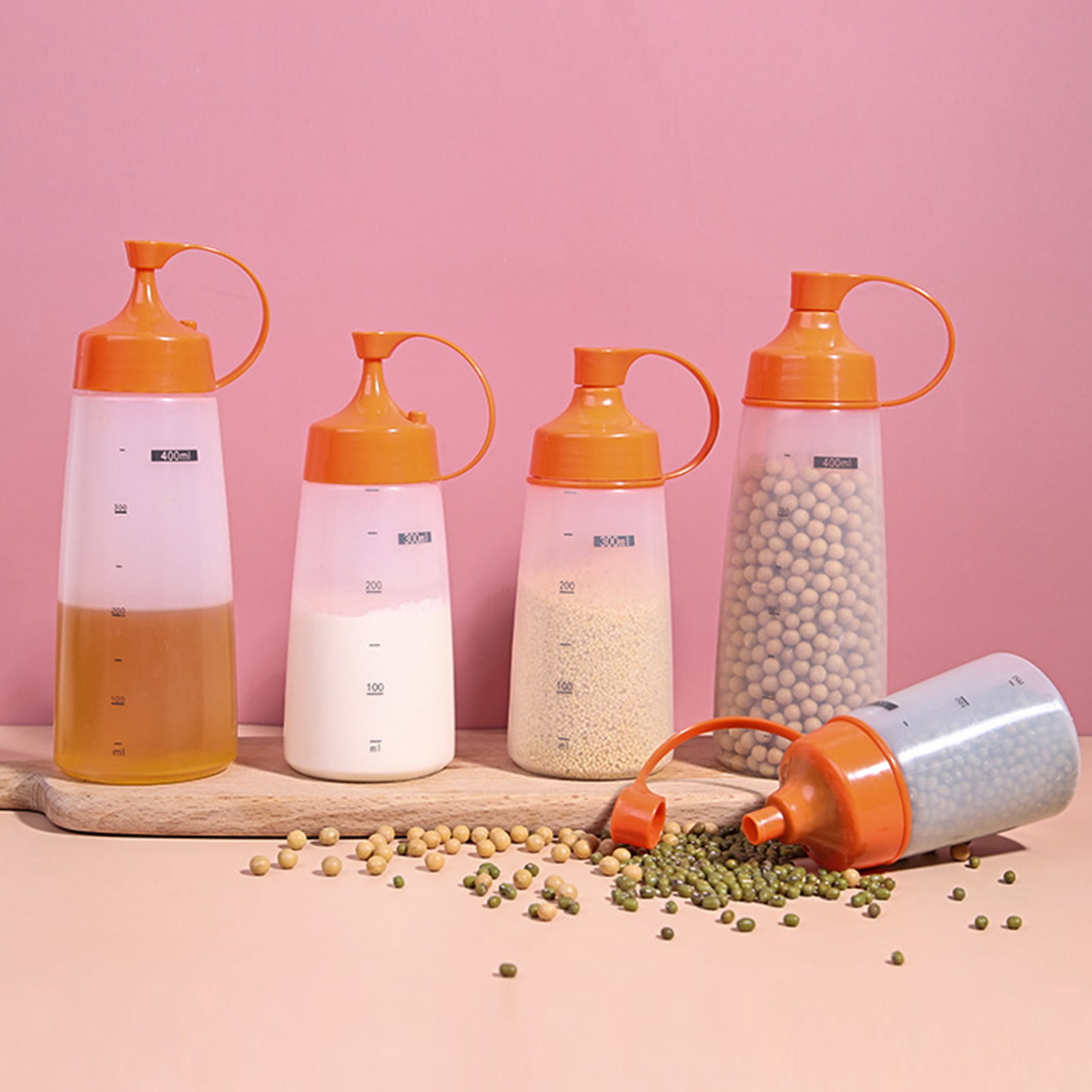 4 Bouteilles à Presser 120 Ml - Pour Huile, Sauce, Camping - Bouchon Anti-fuite - Polyéthylène Alimentaire - 2