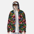 thumbnail image 4 of Goofa Colorful Floral Embroidery Mexican Printed Women's UPF 50+ Sun Protection Hoodie Jacket Lightweight Long Sleeve Sun Shirt for Women with Pocket Hiking Outdoor-X-Large, 4 of 9