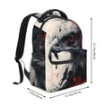 thumbnail image 2 of Fotbe Red Black Ink Style Bald Eagle Pattern Casual Backpack for School, Travel, and Outdoor Activities - Durable, Lightweight, and Comfortable, 2 of 5