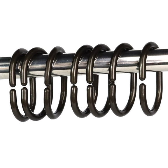 Plastic Shower Curtain Rings. 24 Pcs Brown Shower Curtain Rings. Shower Curtain Hooks Rings. Plastic Shower Curtain Hooks for Bathroom Shower Rod. Shower Rings Loops for Shower