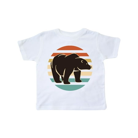 

Inktastic Bear Silhouette Retro Sunset Gift Toddler Boy or Toddler Girl T-Shirt