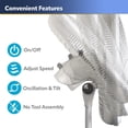 thumbnail image 5 of Lasko 18" Pedestal Fan White Lasko 1820Lasko, 5 of 5