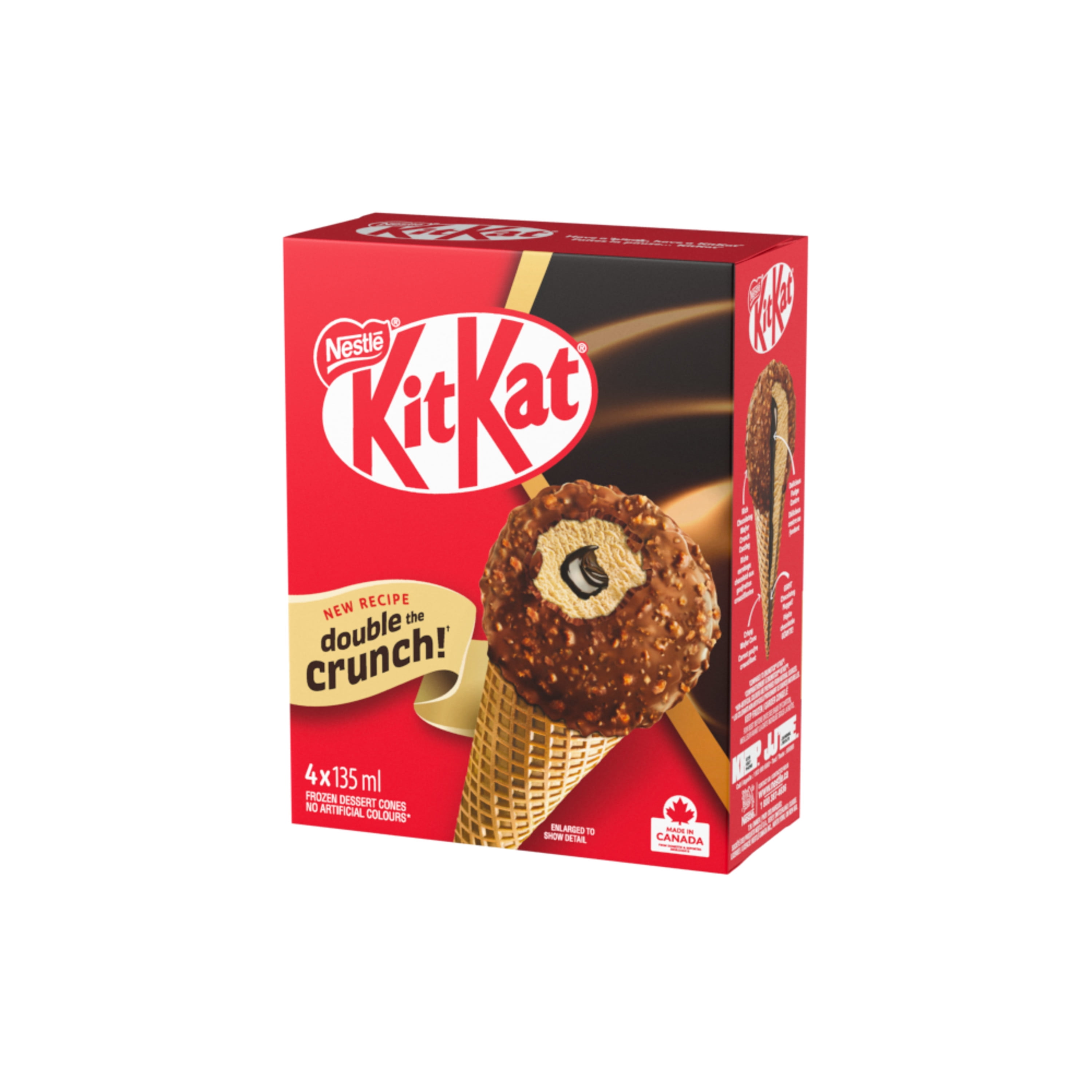 Cones, Wafer-flavoured Frozen Dessert With A Fudge Centre, Chocolatey Wafer Crunch Coating, Wafer Cone With A Chocolatey Nugget, Crafted In Canada, No Artificial Colours, 0.5 L