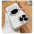 thumbnail image 2 of Funda para iPhone 11/12/13 Pro Max ZXDK con soporte oculto 6D chapado en forma de astronauta, 2 of 9