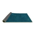 thumbnail image 2 of Ahgly Company Indoor Round Abstract Turquoise Blue Modern Area Rugs, 3' Round, 2 of 4
