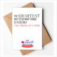 thumbnail image 1 of quote do thing a time is the shortcut Happy Birthday Greeting Cards Envelopes Blank, 1 of 3