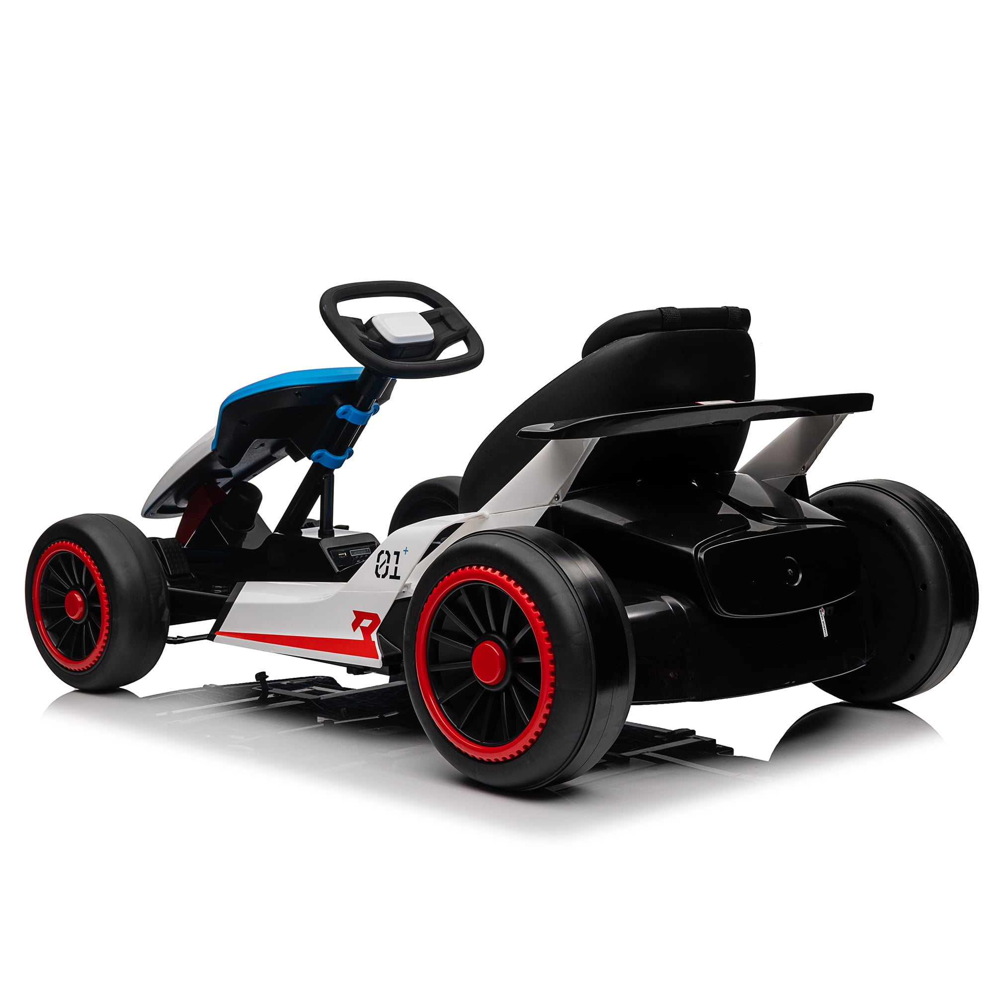 24V Electric Go Kart ride on toys for boys girls Age 6+, Blue
