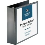 Business Source, BSN09986, Round Ring Standard View Binders, 1 / Each, Black