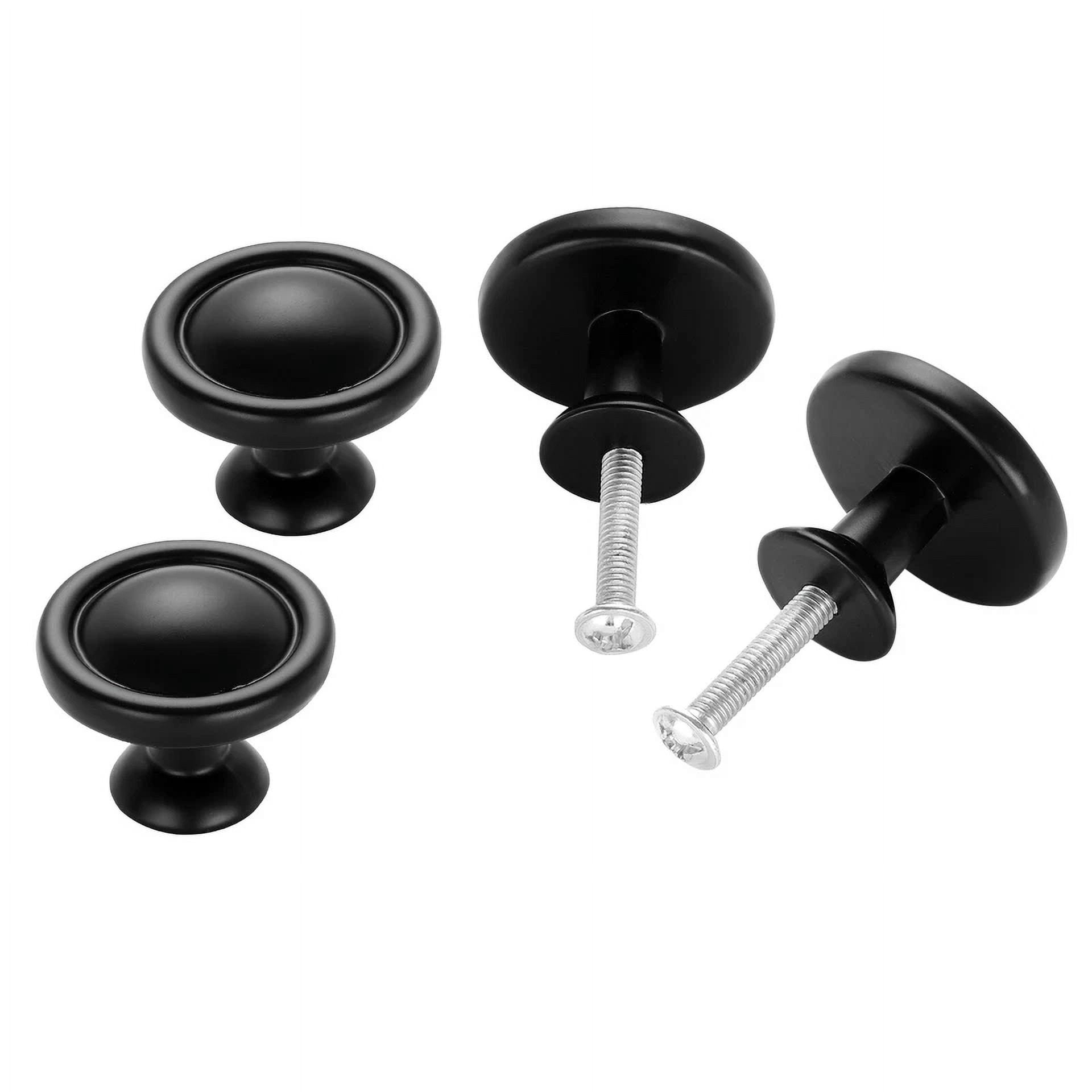 20 Pcs Door Knobs Cabinet Furniture Handle Cupboard Drawer Kitchen Pull Black Us