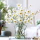thumbnail image 1 of Paquete de 10 flores artificiales de Margarita Gerbera, Margarita de seda blanca para decoración del hogar y la boda, 1 of 4