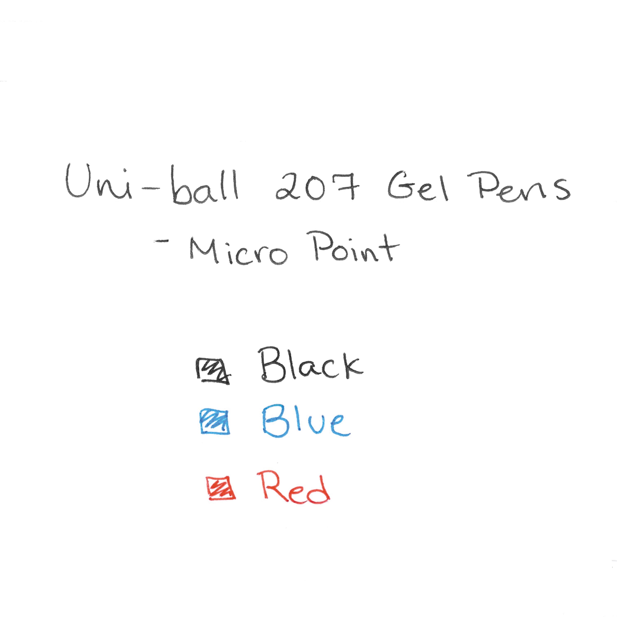 uni-ball 61257 Signo Gel 207 Roller Ball Retractable Gel Pen Red Ink Micro Fine Dozen