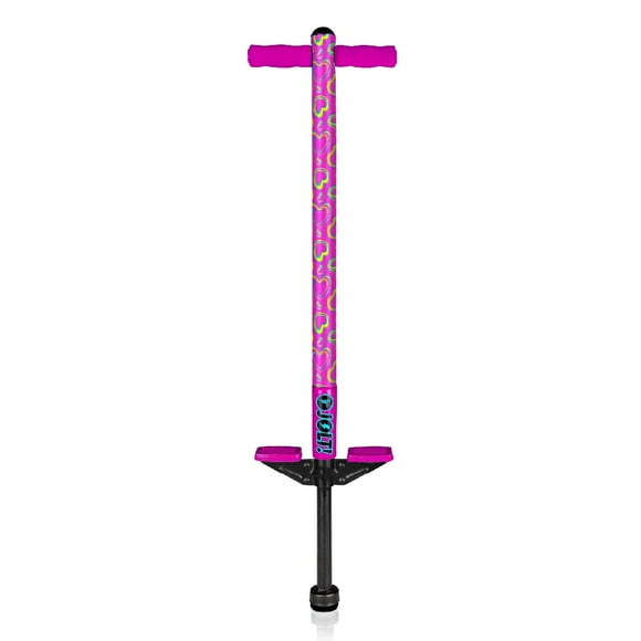 Flybar Jolt Pogo Stick for Kids Ages 6+ 40 to 80 Pounds Perfect for Beginners Easy Grip Foam Handles Anti-Slip Foot Pegs Outdoor Toys for Boys Jumper Toys for Girls Outside Toys for Kids