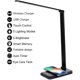 thumbnail image 2 of Lámpara de escritorio LED con cargador inalámbrico, puerto de carga USB, 5 modos de iluminación, 5 niveles de brillo, control táctil, lámpara de oficina que cuida los ojos con adaptador (negro)., 2 of 6