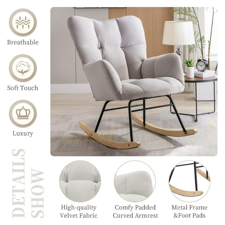 Mistana nola rocking chair newest fabric