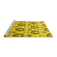thumbnail image 2 of Ahgly Company Machine Washable Indoor Rectangle Abstract Yellow Contemporary Area Rugs, 8' x 12', 2 of 4