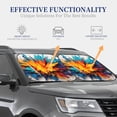 thumbnail image 4 of Bingfone Colorful Paint Print Windshield Sun Shade 2-Piece Foldable Car Front Window Sunshade for Most Sedans SUV Truck-Medium, 4 of 6