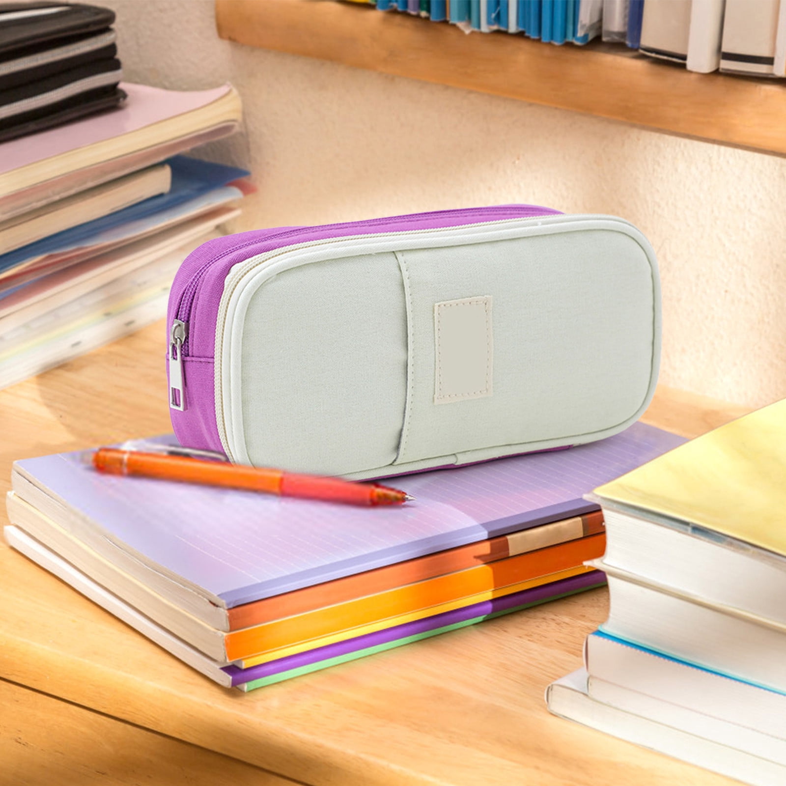 1-3PC Big Capacity Pencil Pen Case Large Storage High Bag Pouch Holder Box Organizer with Zipper for Office Travel Home
