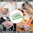 thumbnail image 3 of Draw Style Cleaning Cloth Rags, Soft Cleaning Tool, for Travel, Cars, Bathrooms, Camping, Care, 7.9x7.9in, A Box 10 Sheets, Green, English Version, 3 of 8