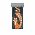 thumbnail image 2 of Ambesonne Saying Fitted Sheet & Pillow Sham Set, Cartoon Fox Funny Animal, Full, Multicolor, 2 of 3