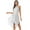 White, variant on YONGHS Women's Sequins Lyrical Dance Dress Sleeveless Mock Neck Asymmetrical Hem Mesh Dresses Royal_Blue L