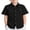 Black, variant on Boys Short Sleeve Button Down Shirt Cotton Woven Casual Shirts with 2 Pockets for Kids
