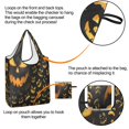 thumbnail image 4 of 5 Pack Foldable Shopping Bag,Halloween Spooky Jack O Lanterns Reusable Grocery Bags with Pockets,Large Reusable Tote Bags with Handles Waterproof & Lightweight, 4 of 6