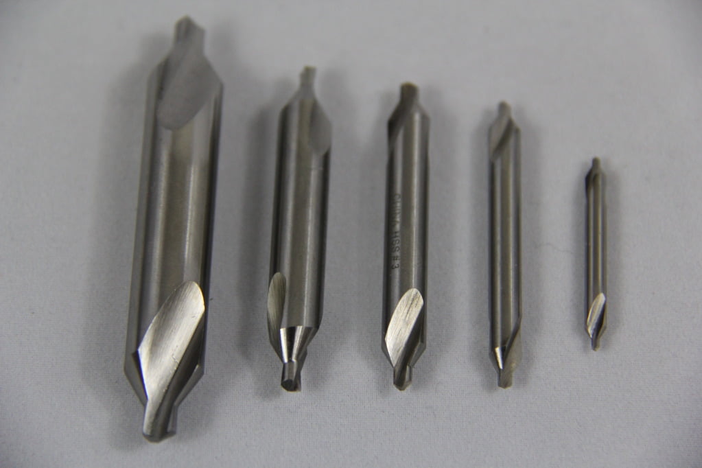 5 Pc Premium HSS Center Drill Set 60° Combined Countersink #1,2,3,4,5 M2 by All Industrial Tool Supply
