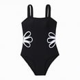 thumbnail image 4 of Gubotare Kids Swimsuits for Girls Little Girls One Piece Swimsuit Ruffle Sling Swimwear 9T (Black,9 Years), 4 of 8