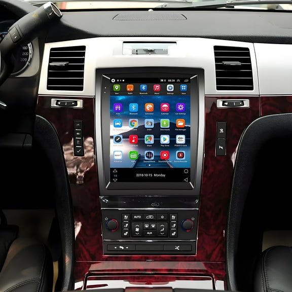 Eforcase Android Car Stereo Radio for Cadillac Escalade 2007-2014, Touch Screen Bluetooth Radio with Wireless Carplay Android Auto   AHD Camera