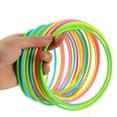 thumbnail image 3 of 12pcs, Colorful Plastic Ring Toss Game Set, Random Color, Outdoor & Indoor Fun Activity, Educational Puzzle Hoop For Party, Kindergarten, Competition, Halloween & Christmas Gift, 13.39inch Tall With B, 3 of 5