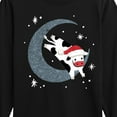 thumbnail image 3 of Instant Message - Christmas Santa Cow Jumping Over Moon - Toddler & Youth Long Sleeve Graphic T-Shirt, 3 of 6