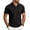 Black, variant on Men's Polo Shirts Short Sleeve Breathable Solid Color Waffle Casual Collared T-Shirt, M