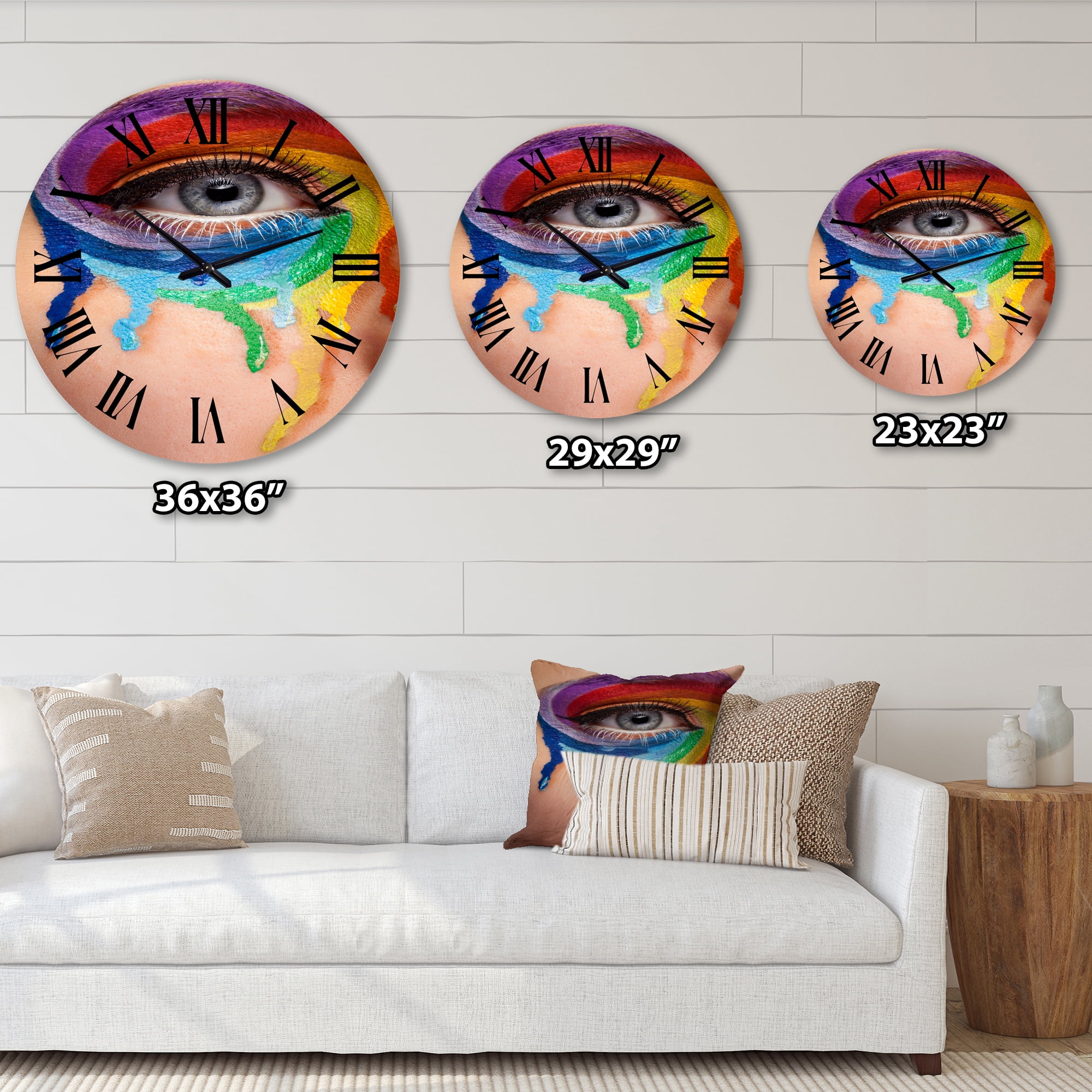 Designart 1 in Modern,Contemporary Wall Clock