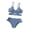 R08-Navy, variant on Girls Bikini Swimsuit Set Stylish Two Piece Swimwear For Girls Solid Color Crisscross Bikini Sets Beach Bathing Suit Kids Swimwears 12-13 Years