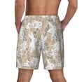 thumbnail image 4 of Balery Retro Bunny Flower Mens Swim Trunks Swim Shorts for Men Quick Dry Inseam Beach Shorts with Compression Liner Pocket-Small, 4 of 8