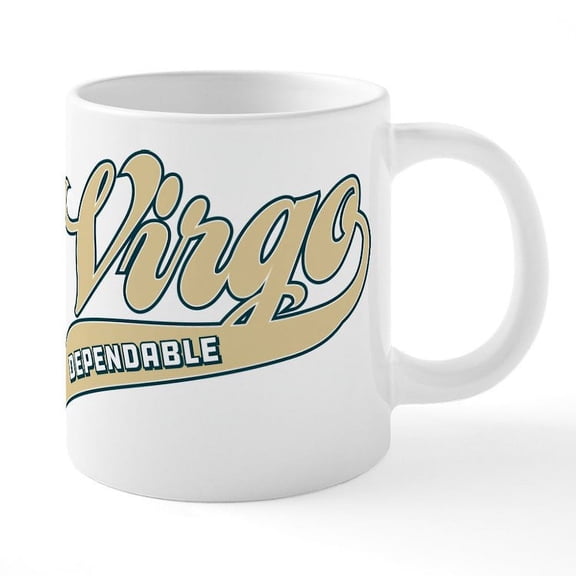 CafePress - Virgo Dependable Baseball - 20 Ounce Ceramic Mega Mug