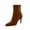 Brown, variant on Women's Sock Boots, Vintage Style Pointy Slim High Heel Ankle, Pull-On Mid-Calf Casual Stiletto High Heel Pointy Toe Boots for Women, 5