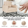 thumbnail image 4 of Giantex Upholstered Accent Armchair, Mid Century Modern Single Sofa Chair, Great for Living Room, Bedroom, Office, 4 of 8
