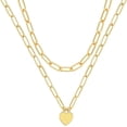thumbnail image 2 of Lindo collar de corazón Pequeño collar de gargantilla con colgante de corazón de oro de 14 quilates Collar de cadena de corazón abierto de amor de oro pequeño para mujer Collar de oro delicado Regalos, 2 of 4